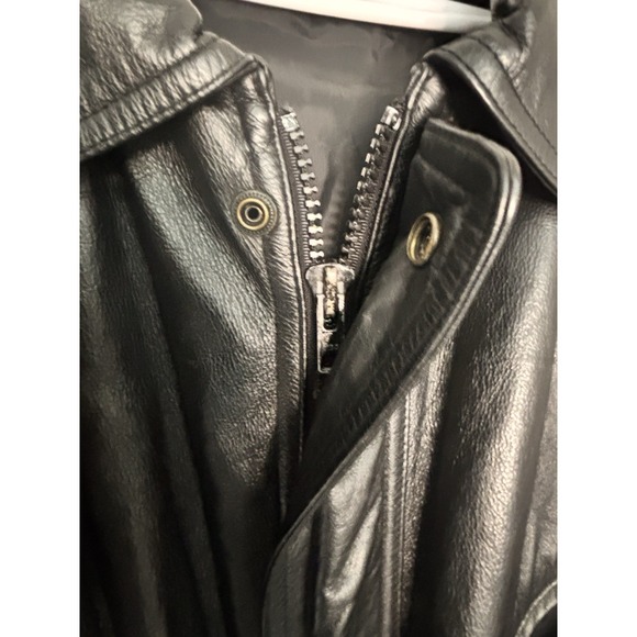 Vintage Avalanche Leather Men's Jacket X-Large Tall Lined Zipper Biker - Picture 10 of 15